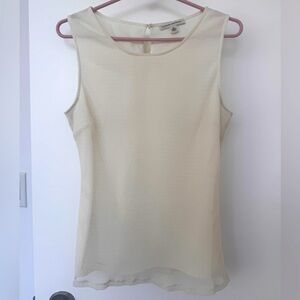 Banana Republic sleeveless shirt, ivory/cream, medium